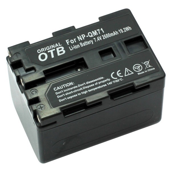 Batterij v. Sony NP-FM70 NP-QM71