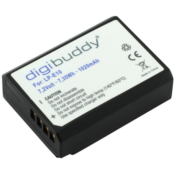 Original Digibuddy batterij v. Canon EOS Rebel T3