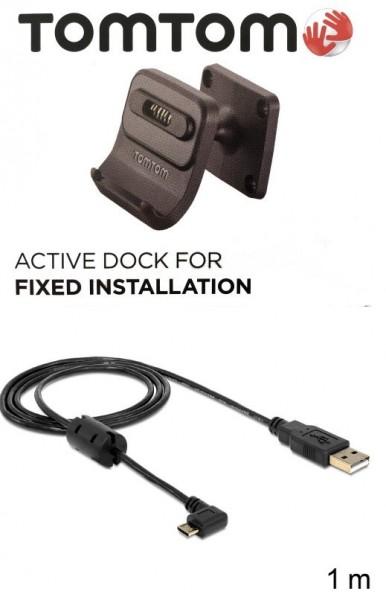 TomTom Fix installation dock vr. TomTom GO 6200 + USB datakabel 90°