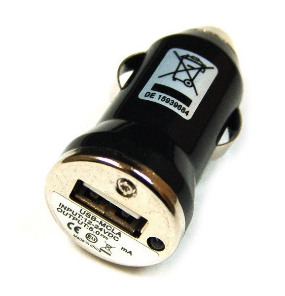 USB Tiny Autolader Zwart Sony Xperia M2