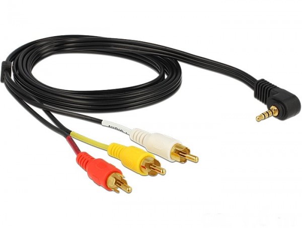 AV kabel verguld 90° voor JVC GZ-MG364E
