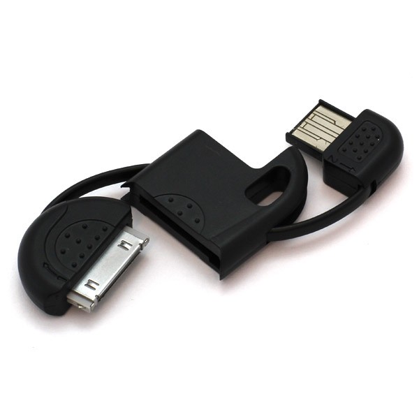 Sleutelhanger USB Data-Laadkabel Zwart vooriPad 32Gb